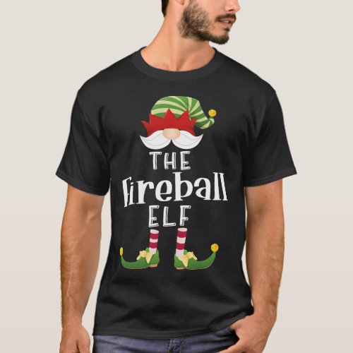 Fireball Elf Christmas Funny Pajama Party T_Shirt
