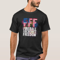Fireball Fireworks Freedom 4th July American Flag 