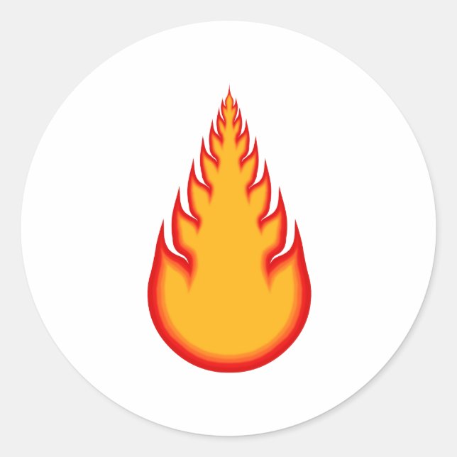 Fireball Graphics: Fire Ball: Flames Classic Round Sticker (Front)