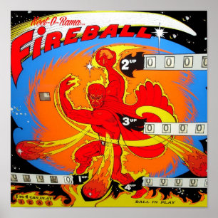 Fireball Pinball Poster