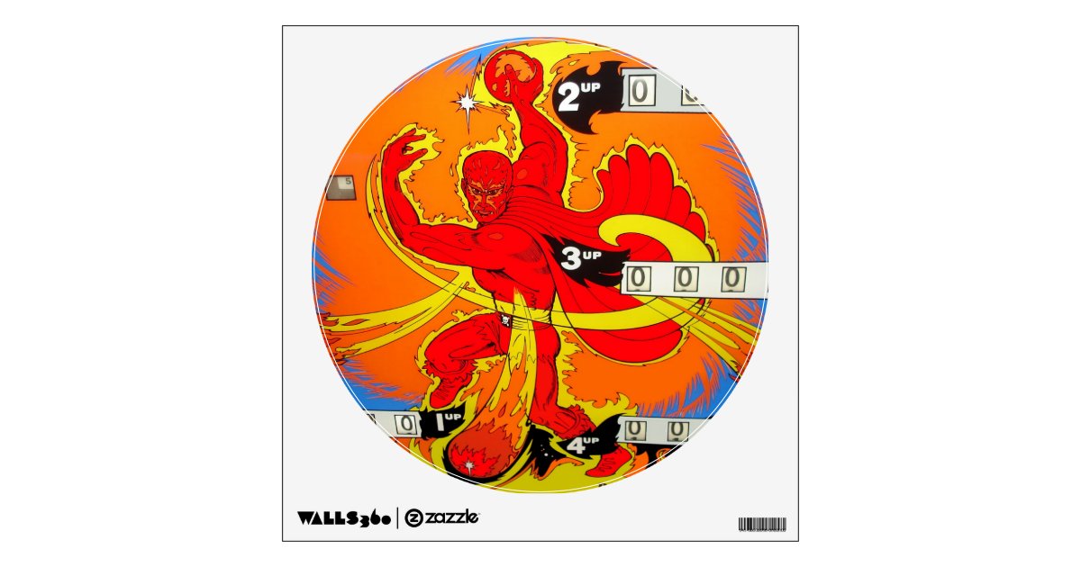 Fireball Pinball Wall Decal Zazzle