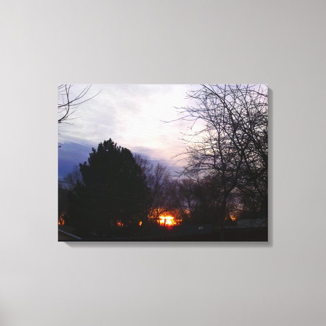 Fireball Sunrise Wrapped Canvas Print (Front)