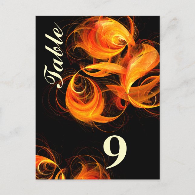 Fireball Table Number Postcard (Front)