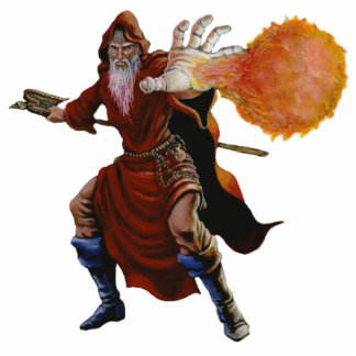 Fireball Wizard Sculpture Ornament