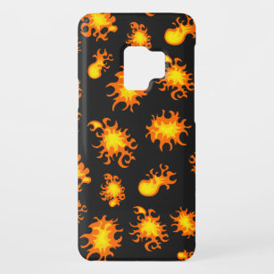 Fireballs on Black Cool Flame Patterned Case-Mate Samsung Galaxy S9 Case