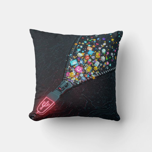 Firebase Studio Throw Pillow (Front)