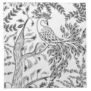 Firebird, bird cloth napkin