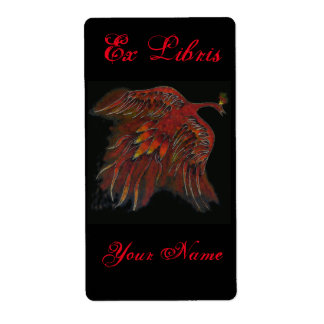 Firebird Book Plate Sticker Rectangle