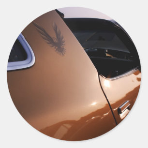 Firebird Gold Classic Round Sticker