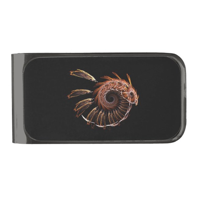 Firebird Gunmetal Finish Money Clip (Front)