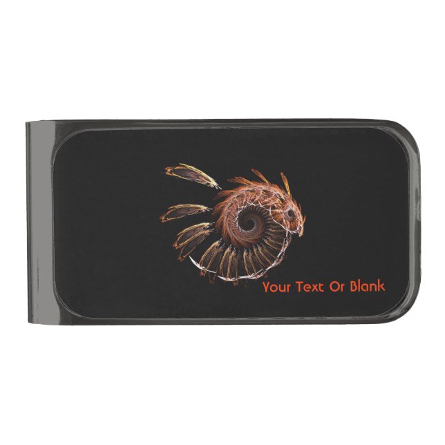 Firebird Gunmetal Finish Money Clip (Front)