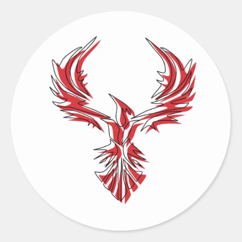 Firebird _ Phoenix Classic Round Sticker