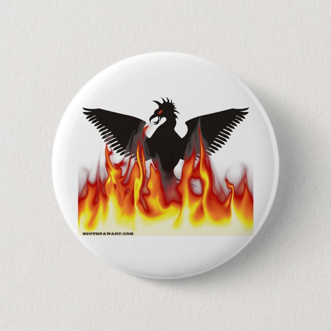 FireBird / Phoenix Pinback Button (Front)