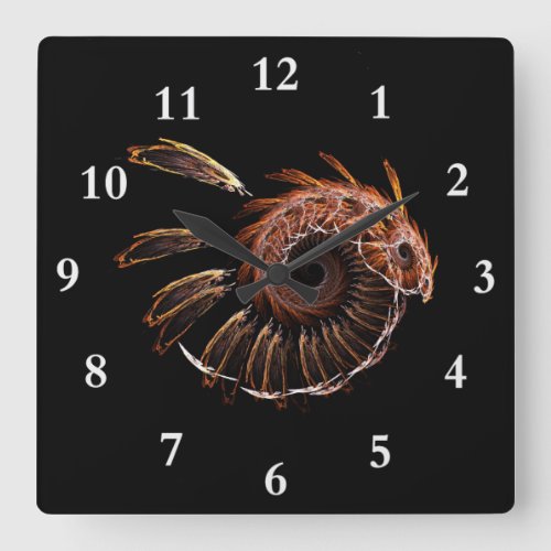 Firebird Square Wall Clock