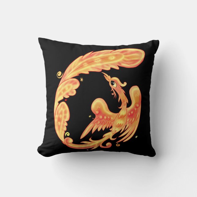 Firebird Throw Pillow (Front)