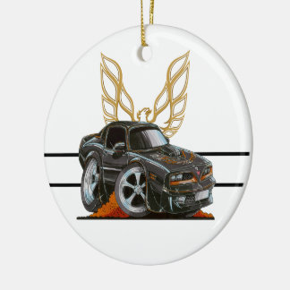 Firebird Trans Am Black TA 6.6 Cartoon Car Ceramic Ornament