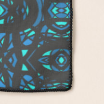 Firebrand Blue Black Abstract Gouache Art