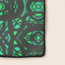 Firebrand Green Black Abstract Gouache Art