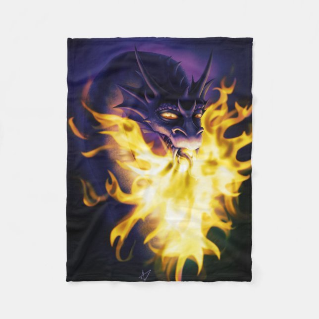Firebreather Fleece Blanket (Front)