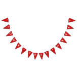 Firebrick Red Solid Color Customize It Bunting Flags