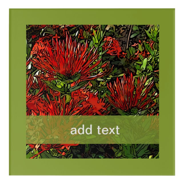Firebush Plant  Acrylic Print (Front)