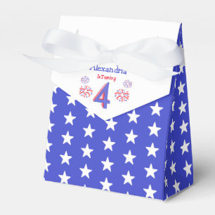 Firecracker 4th Birthday Favor Boxes