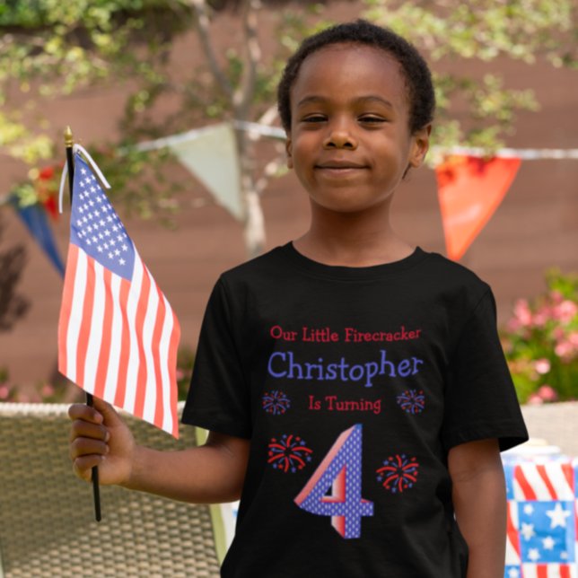 Firecracker 4th Birthday T-Shirt (Creator Uploaded)