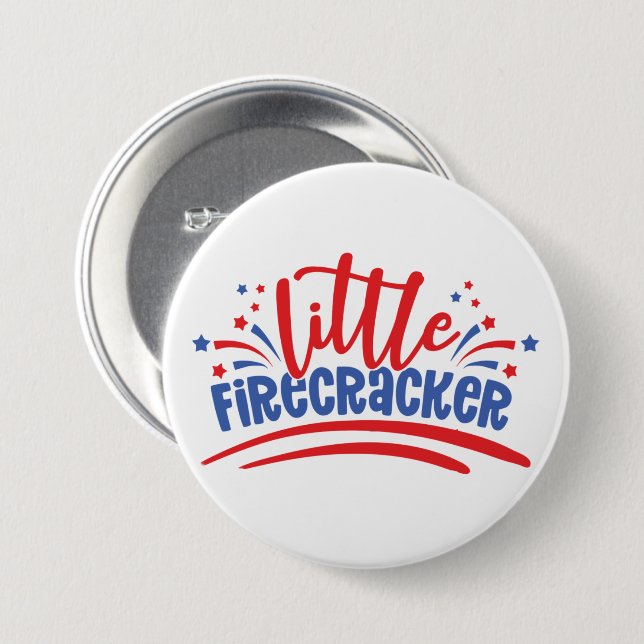 Firecracker 4th July   Button (Front & Back)