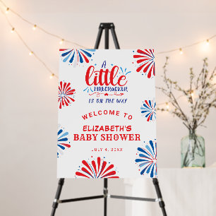 Firecracker 4th of July Baby Shower Welcome Foam Board