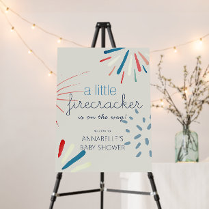 Firecracker 4th of July Fireworks Baby Shower Foam Board
