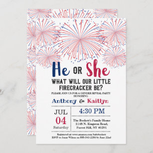 Firecracker Invitations Zazzle