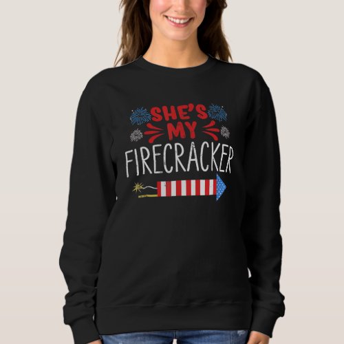 Firecracker 4th Of July Matching Couples His And H Sweatshirt