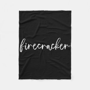 Firecracker 4th Of July Patriotic America Coquette Fleece Blanket