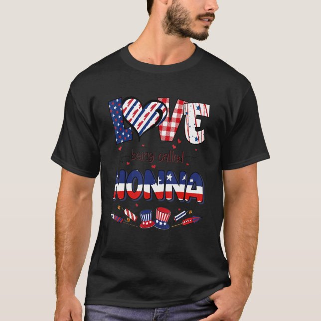 Firecracker American Flag Proud Love Being Called  T-Shirt (Front)