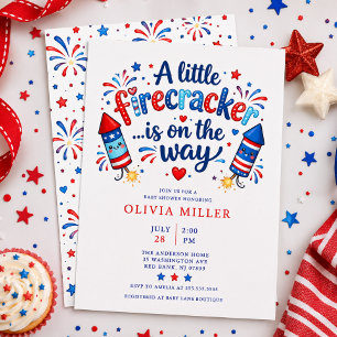 Firecracker Baby Shower Invitation 