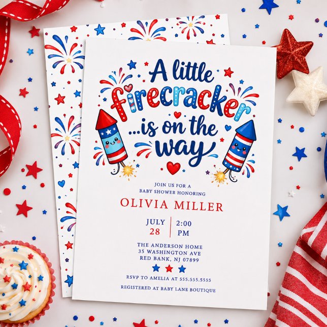 Firecracker Baby Shower Invitation  (Creator Uploaded)