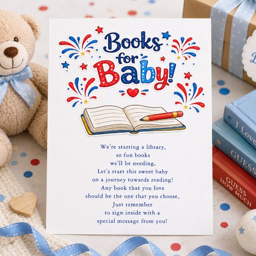 Firecracker Books for Baby Card