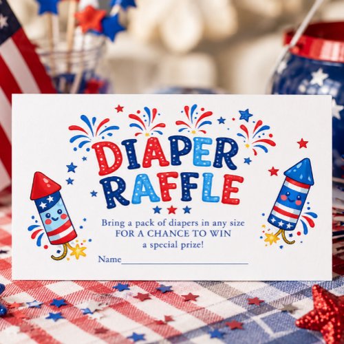 Firecracker Diaper Raffle Card