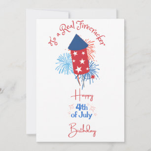 Firecracker Do Real Firecracker Happy 4th of July Holiday Card