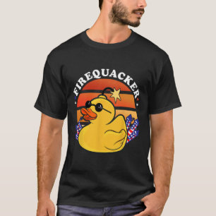 Firecracker Duck 4th Of July Patriotic Day Usa Fla T-Shirt
