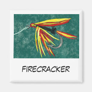 "Firecracker" Fly Fishing Art Magnet