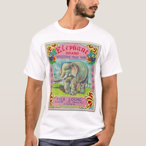 Firecracker Label Elephant Brand Vintage T_Shirt