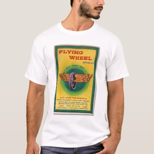 Firecracker Label Flying Wheel Brand Vintage T_Shirt