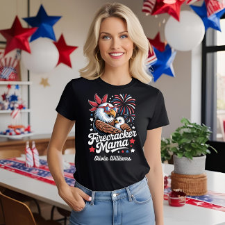 Firecracker Mama 4th of July Matching Family T-Shirt