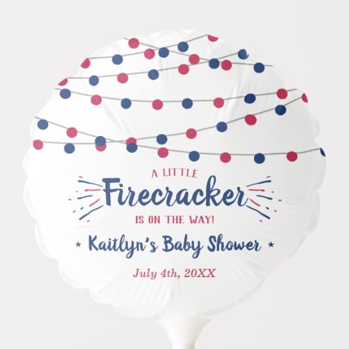 Firecracker On The Way 4th Of July Baby Shower Balloon
