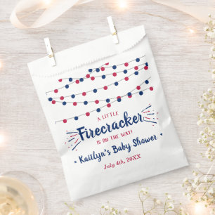 Firecracker On The Way! 4th Of July Baby Shower Favor Bag