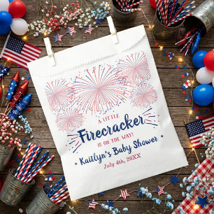 Firecracker On The Way! 4th Of July Baby Shower Favor Bag