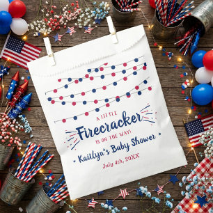 Firecracker On The Way! 4th Of July Baby Shower Favor Bag