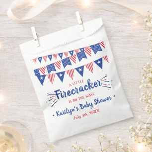 Firecracker On The Way! 4th Of July Baby Shower Favor Bag