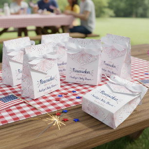 Firecracker On The Way! 4th Of July Baby Shower Favor Boxes